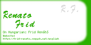renato frid business card