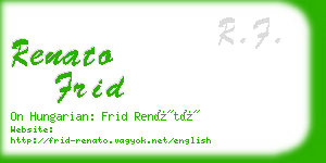 renato frid business card